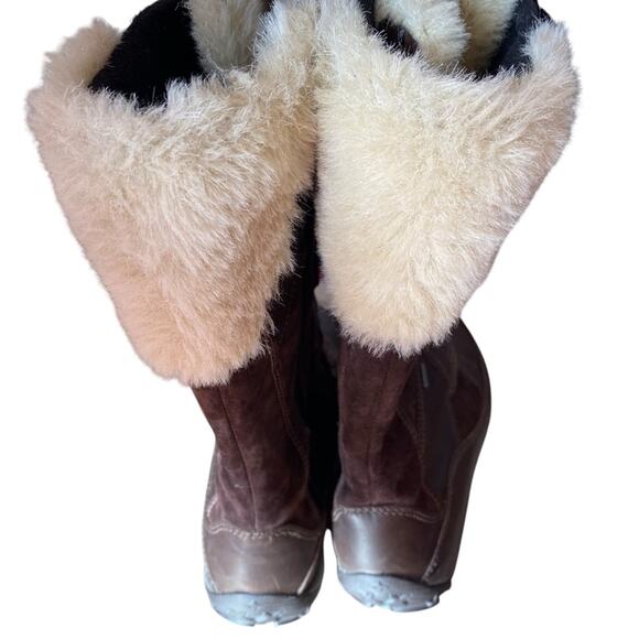 Merrell Prevoz Waterproof Brown Leather Fur Lace Zip Boots size 8.5 - Picture 9 of 15